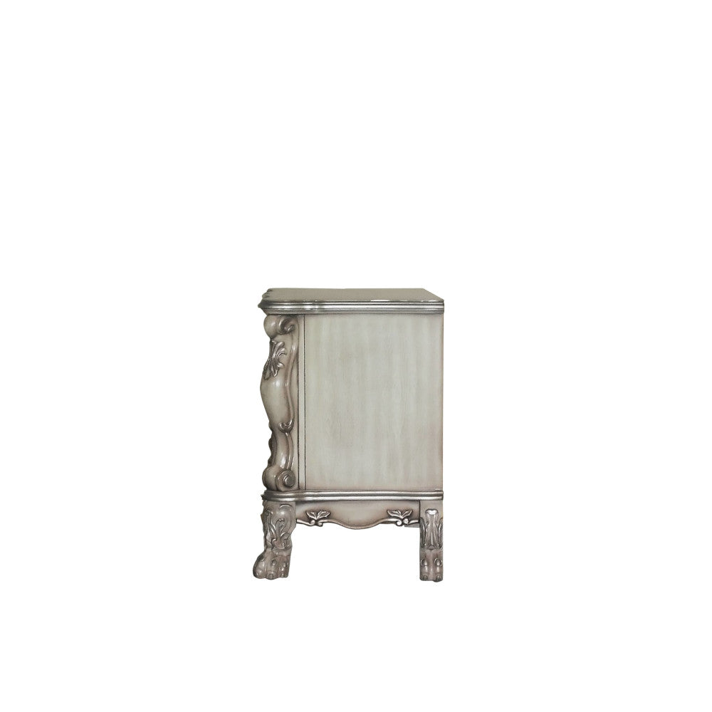 Dresden Vintage Bone White Nightstand - Ornate Home