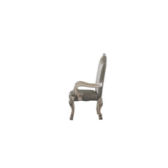 Dresden Vintage Bone White & PU Arm Chair - Ornate Home