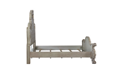 Dresden Vintage Bone White & PU California King Bed - Ornate Home