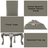 Dresden Vintage Bone White & PU Side Chair - Ornate Home