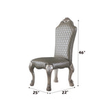 Dresden Vintage Bone White & PU Side Chair - Ornate Home
