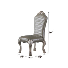 Dresden Vintage Bone White & PU Side Chair - Ornate Home