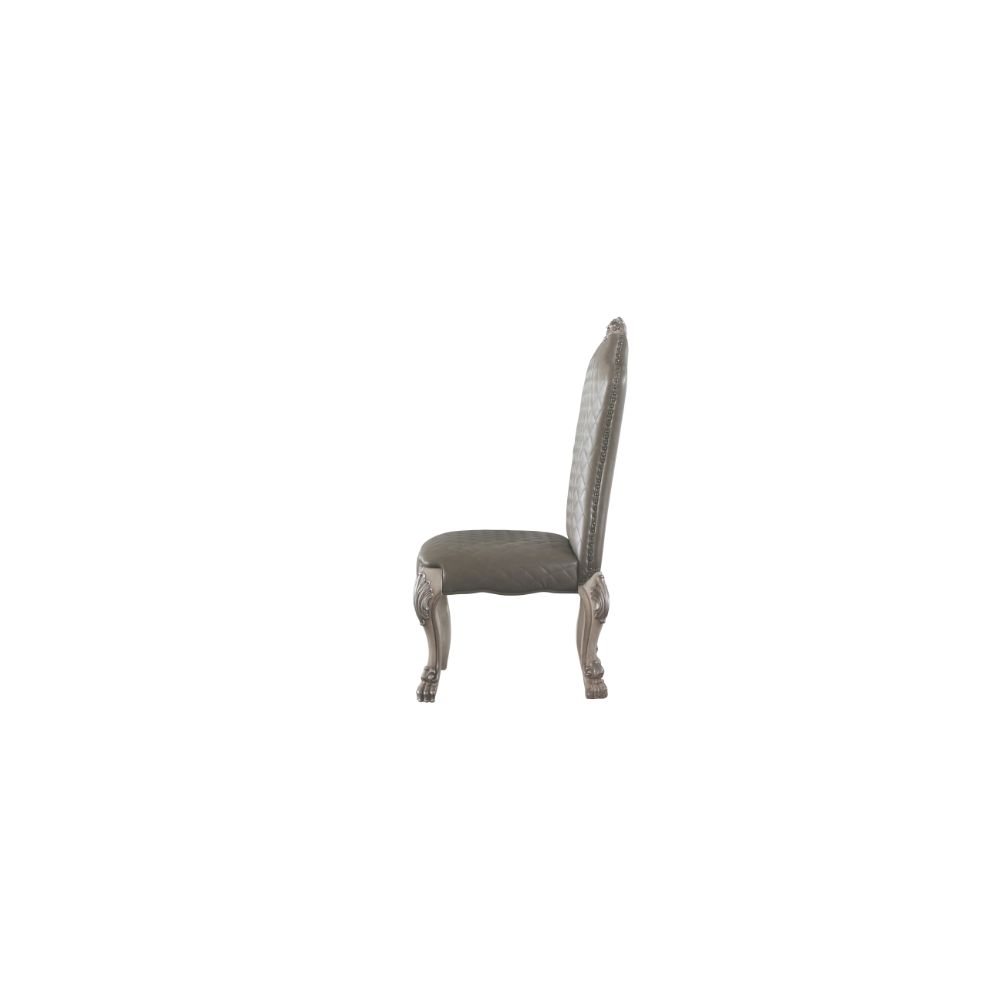 Dresden Vintage Bone White & PU Side Chair - Ornate Home