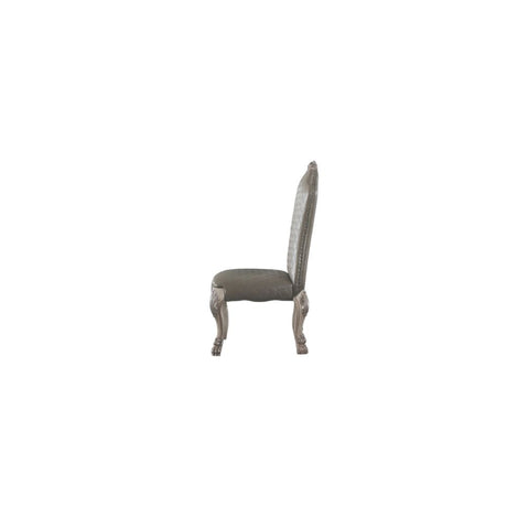 Dresden Vintage Bone White & PU Side Chair - Ornate Home
