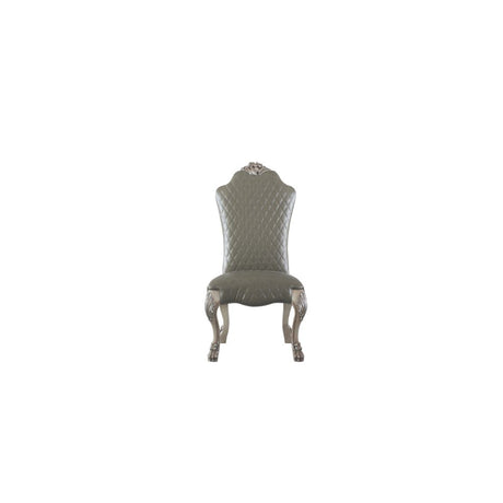 Dresden Vintage Bone White & PU Side Chair - Ornate Home