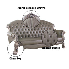 Dresden Vintage Bone White Sofa w/ 5 Pillows - Ornate Home
