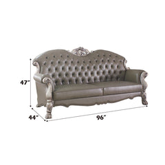 Dresden Vintage Bone White Sofa w/ 5 Pillows - Ornate Home