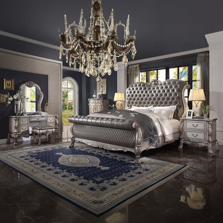 Dresden Vintage Bone White Vanity Desk - Ornate Home