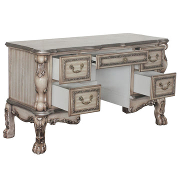 Dresden Vintage Bone White Vanity Desk - Ornate Home