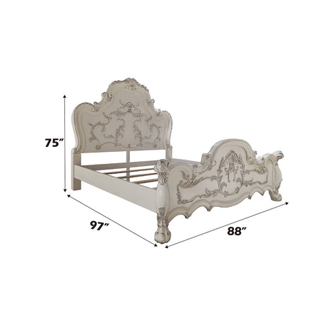 Dresden White California King Bed - Ornate Home