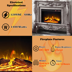 Dresden White Fireplace - Ornate Home