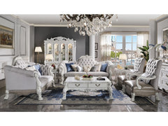 Dresden White Loveseat W/5 Pillows - Ornate Home