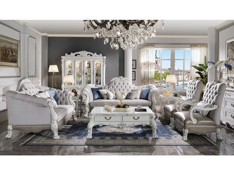 Dresden White Loveseat W/5 Pillows - Ornate Home