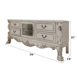 Dresden White TV Stand - Ornate Home