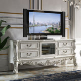 Dresden White TV Stand - Ornate Home