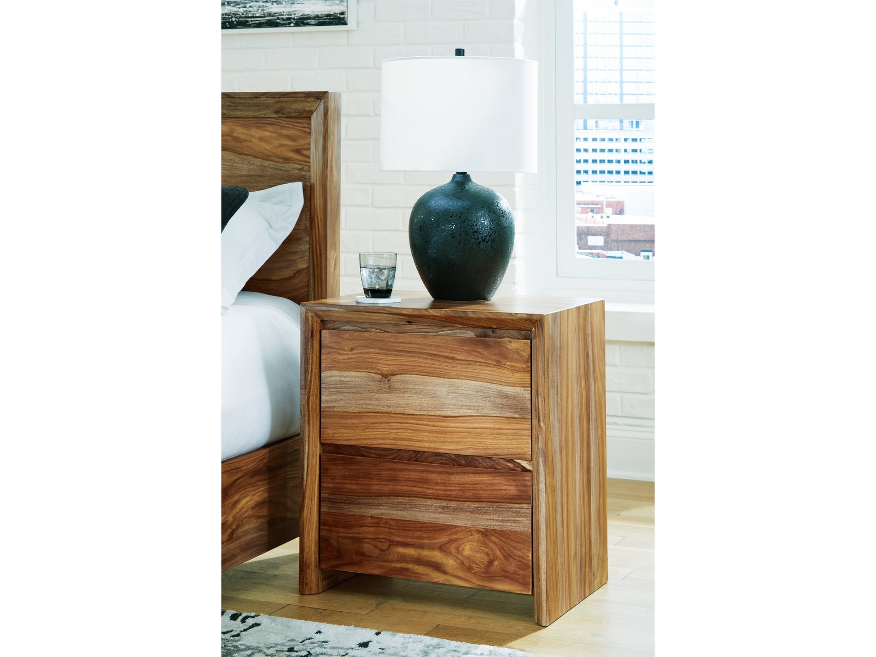 Dressonni Brown Nightstand (Online Special Price) - Ornate Home