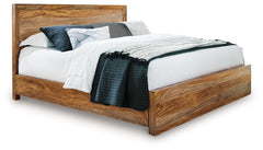 Dressonni Brown Queen Panel Bed, Dresser, Mirror and Nightstand - Ornate Home