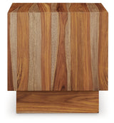 Dressonni Brown Square End Table (Online Special Price) - Ornate Home