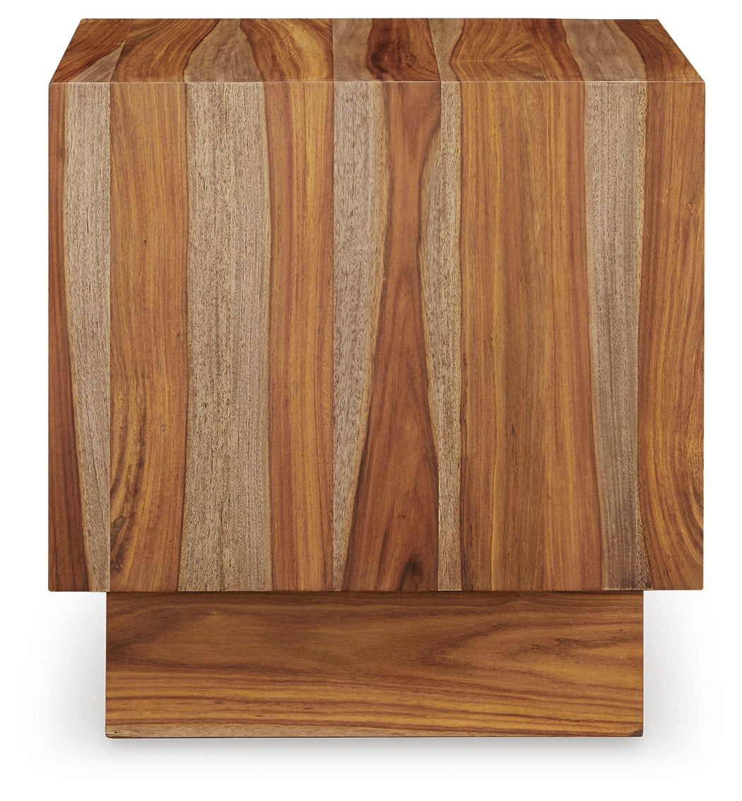 Dressonni Brown Square End Table (Online Special Price) - Ornate Home