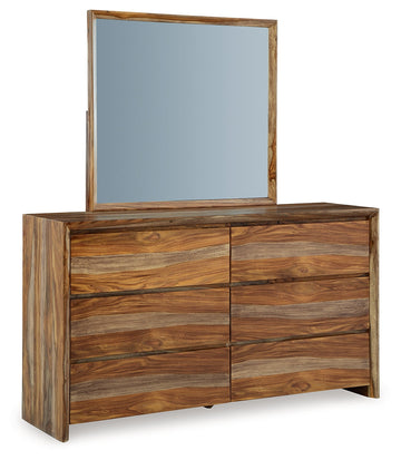 Dressonni California King Panel Bedroom Set with Dresser and Mirror - Ornate Home