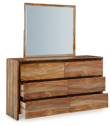 Dressonni King Panel Bedroom Set with Dresser and Mirror - Ornate Home