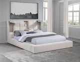 Dreux Cream Upholstered California King Panel Platform Bed - Ornate Home