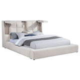 Dreux Cream Upholstered California King Panel Platform Bed - Ornate Home