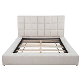 Dreux Cream Upholstered California King Panel Platform Bed - Ornate Home