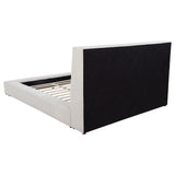 Dreux Cream Upholstered California King Panel Platform Bed - Ornate Home