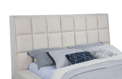 Dreux Cream Upholstered Queen Panel Platform Bed - Ornate Home