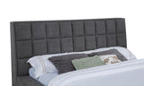 Dreux Grey Upholstered Eastern King Panel Platform Bed - Ornate Home