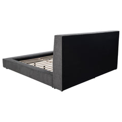 Dreux Grey Upholstered Queen Panel Platform Bed - Ornate Home