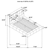 Dreux Grey Upholstered Queen Panel Platform Bed - Ornate Home