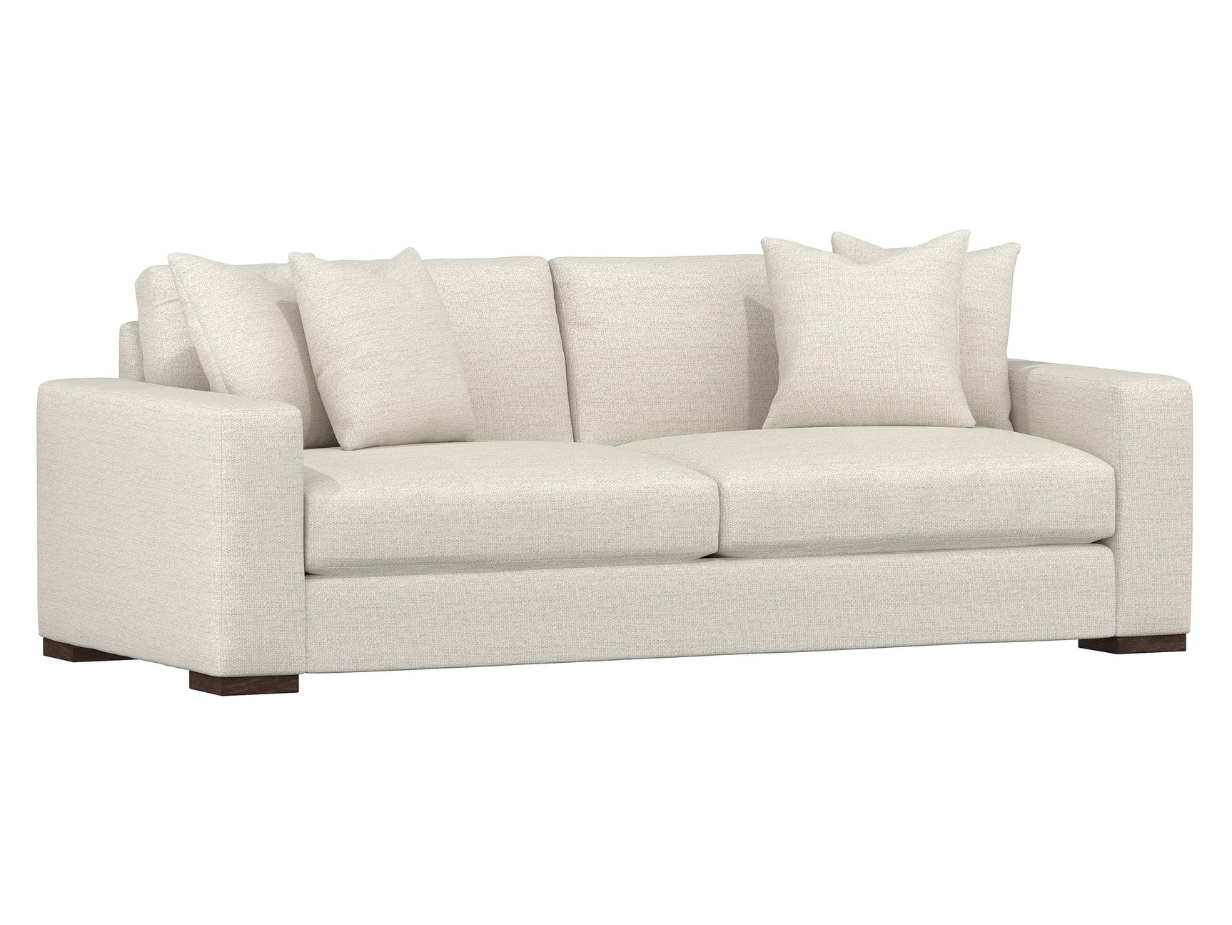 Drew White/Cream Fabric Sofa - Ornate Home
