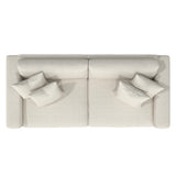 Drew White/Cream Fabric Sofa - Ornate Home