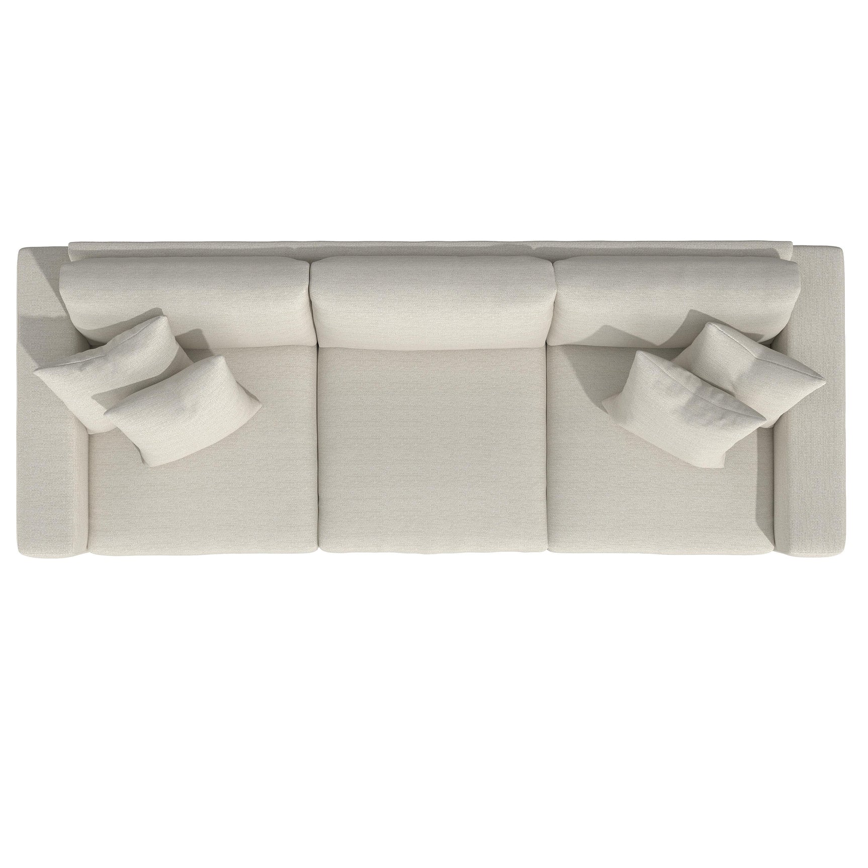 Drew White/Cream Fabric Sofa - Ornate Home