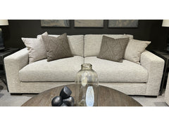 Drew White/Cream Fabric Sofa - Ornate Home