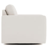 Drew White/Cream Fabric Swivel Chair - Ornate Home