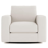 Drew White/Cream Fabric Swivel Chair - Ornate Home