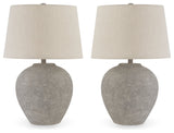 Dreward Distressed Gray Table Lamp (Set of 2) (Online Special Price) - Ornate Home