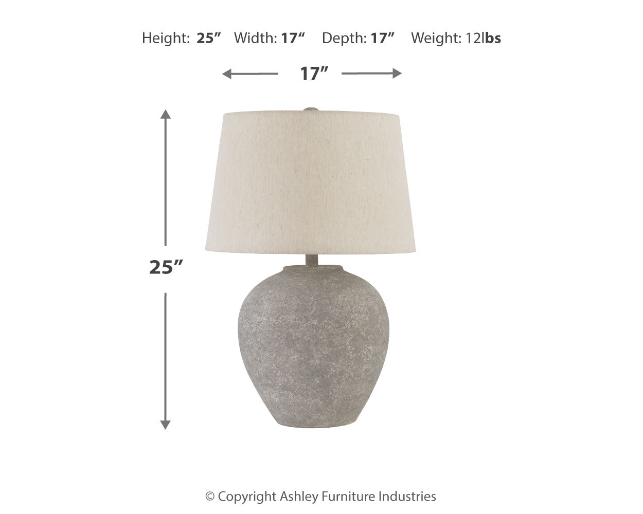 Dreward Distressed Gray Table Lamp (Set of 2) (Online Special Price) - Ornate Home