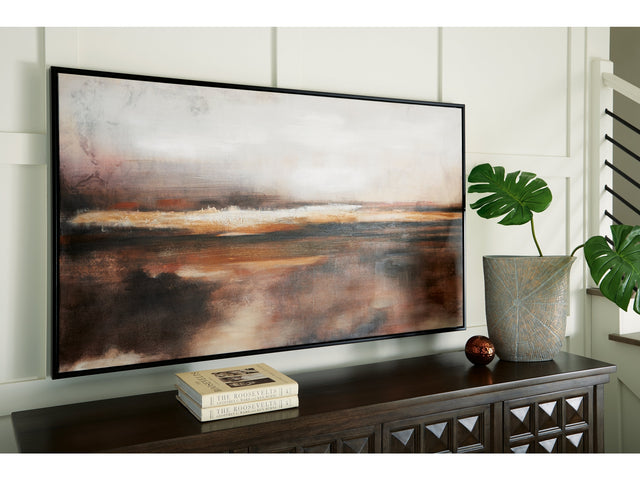 Drewland Black/Brown/Orange Wall Art - Ornate Home