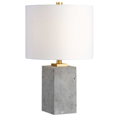 Drexel Gold/Gray Concrete Block Lamp - Ornate Home