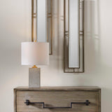 Drexel Gold/Gray Concrete Block Lamp - Ornate Home