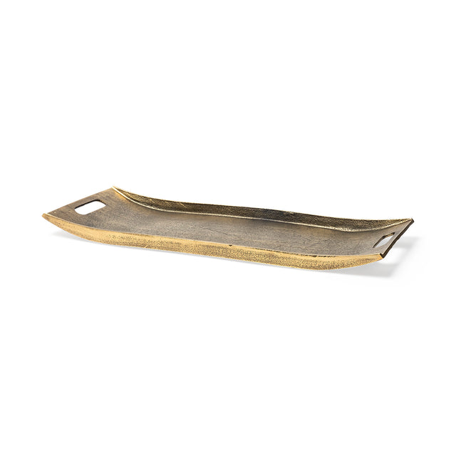 Drey Gold Rectangular Tray - Ornate Home