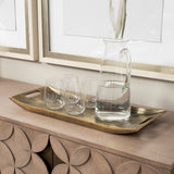 Drey Gold Rectangular Tray - Ornate Home