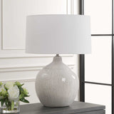 Dribble White Glaze Table Lamp - Ornate Home