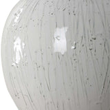 Dribble White Glaze Table Lamp - Ornate Home
