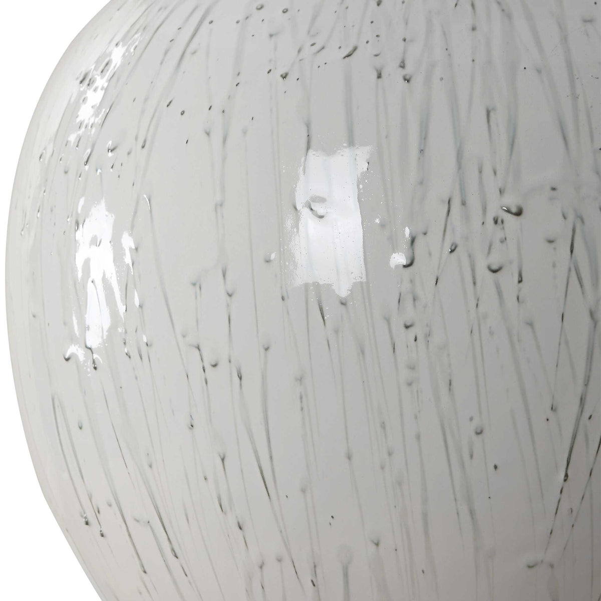 Dribble White Glaze Table Lamp - Ornate Home