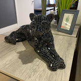 Drice Black Glass Panther Sculpture (Online Special Price) - Ornate Home